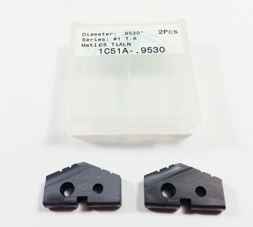 NEW .9530&#034; AMEC #1 T-A  C5 Carbide TiALN Spade Inserts (2pc)  (L803)