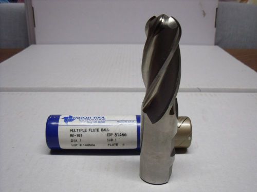 1&#034; fastcut tool hss ball end mill 4 flute, 2&#034; loc x 4-1/2&#034; oal - new for sale