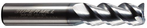 Supermill 1/2&#034; 3 flt high perf. cnc end mill w/c.r for 300 series ss &amp; ti for sale