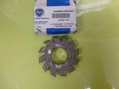 CONVEX MILLING CUTTER 3/8&#034; CIRCLE DIAx2-1/4&#034; ODx7/8&#034; HOLE HIGH SPEED NEW $48.65