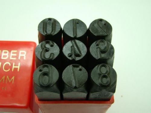 1/2&#034; 12.5mm 9 number punch stamp set  metal-steel-die-serial#-trailer-tool for sale
