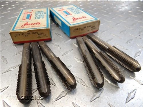 New!! lot of 6 hss javis taps 5/8&#034;-11nc for sale