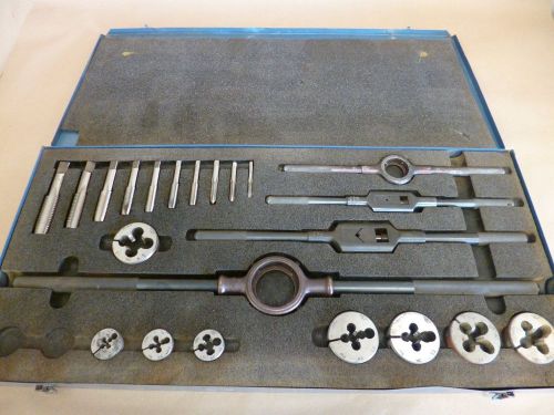 23 pcs. GREENFIELD INDUSTRIES GTD TAP AND DIE SET UP TO 1&#034; U.S. MADE