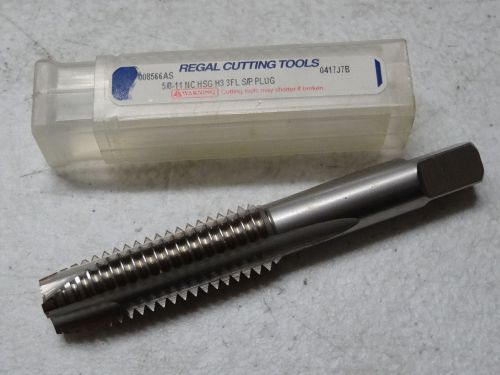 New regal cutting tools 5/8-11 unc gh3 h3 3fl hsg plug spiral point flute tap for sale