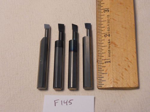 4 USED SOLID CARBIDE BORING BARS. 5/16&#034; SHANK. MICRO 100 STYLE.  B-230600 (F145}