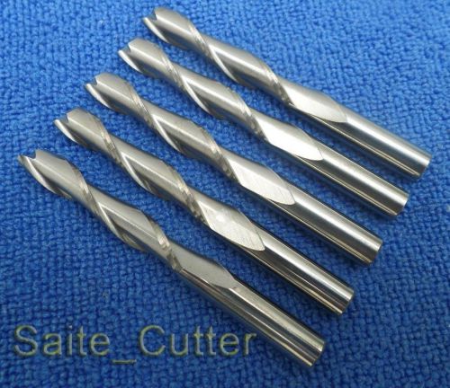 5 pcs Carbide Endmill Double Flute Spiral CNC Router Bits Cutting Tools 6mmx32mm