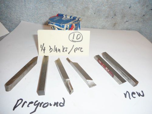 Machinists buy now dr #10  1/4 &#034;  hss unused and preground tool bits for sale