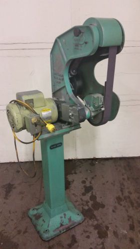 Burr king model 760 belt sander grinder 2&#034; x 60&#034; w/ pedestal 1.5hp 115 volts for sale