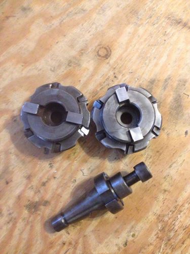 Arbor and 2 valenite milling cutters for sale