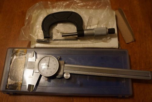 6&#034; enkay dial caliper and 1-2&#034; micrometer for sale