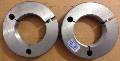 thread ring gages Go And No Go          2 1/2 - 16UN-3A