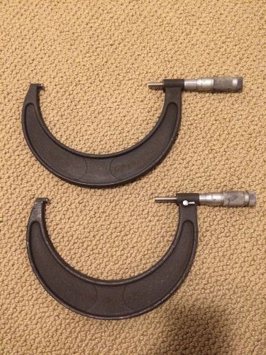 5-6&#034; brown and sharpe micrometers for sale