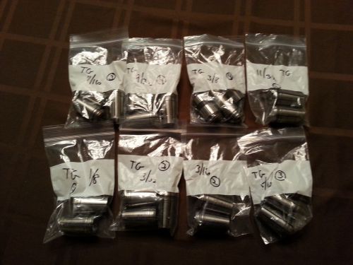 ASSORTED LOT OF TG75 COLLETS KENNAMETAL ERICKSON,TG75  ASSORTED COLLETS QTY 23