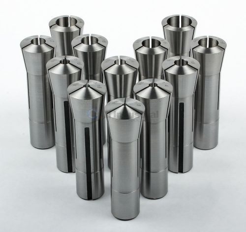 12 Pc R8 Collet Set 1/8&#034; to 7/8&#034; Fractional High Precision for Bridgeport