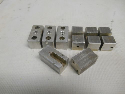 Lot 8 Vintage Aluminum Machinist Jig Bore Grinding Milling Lathe Fixture Holders