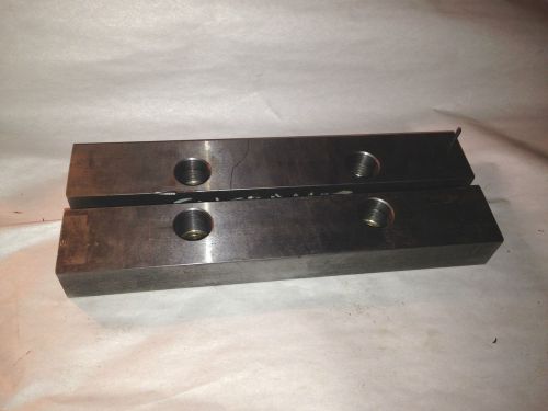 SET OF STEEL JAWS SIZE 9&#034; X 1&#034; X 1.5&#034;  FOR VISE