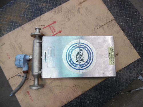 MICRO MOTION MASS FLOW SENSOR, 1&#034;, DS100H134SU, SN: 930401, STAINLESS, USED