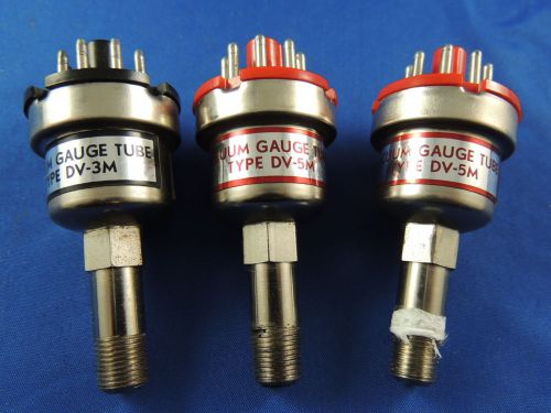 Lot 3 teledyne hastings (2) dv-5m (1) dv-3m vacuum gauge tubes for sale