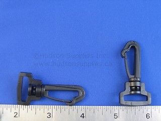 3/4&#034; black plastic rotary snap hook bulk lot (50pcs) for sale