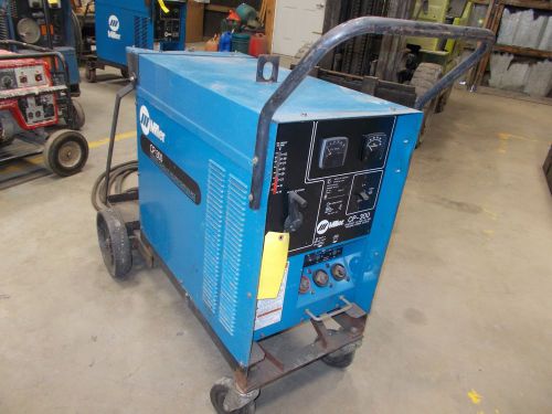 Miller cp-300 welder power source on a roll-around cart for sale