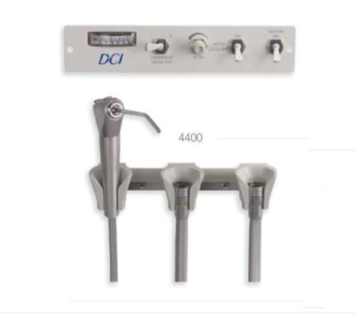 Dci panel flush mount manual control dental delivery unit 2 handpiece &amp; syringe for sale