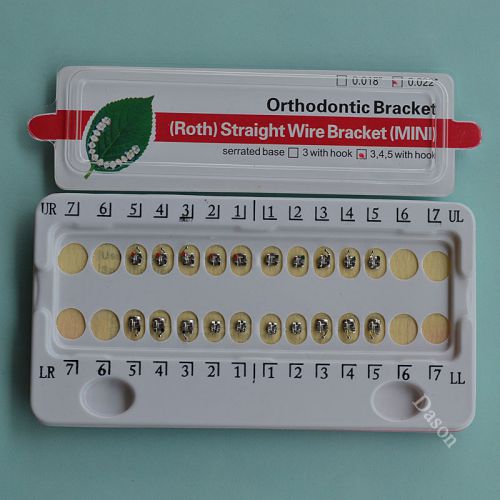 Orthodontic roth bracket mim monoblock bracket 10 kits (0.022&#034;3, 4 5 with hook) for sale
