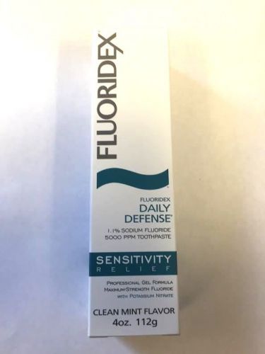Fluoridex Daily Defense Sensitivity Relief Toothpaste Clean Mint Flavor 4oz