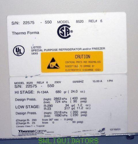This is a good working power base for Forma Scientific Power Plus model 8520 ULT