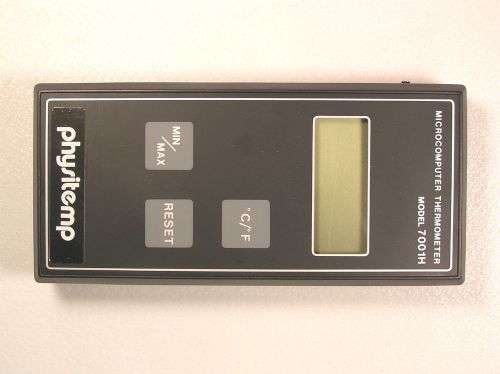 Physitemp mcrocomputer thermometer model 7001h with 10&#039; temperature probe for sale
