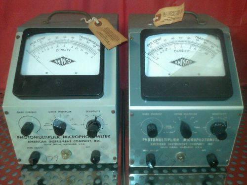 2 AMINCO PHOTOMULTIPLIER MICROPHOTOMETER. LOOK