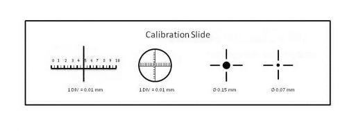4-scales micrometer calibration slide  for microscopes for sale