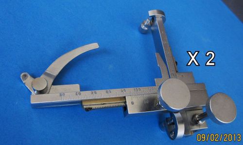 X y mechanical stage brass heavy  x  2  w/graduation  microscope slide carrier for sale