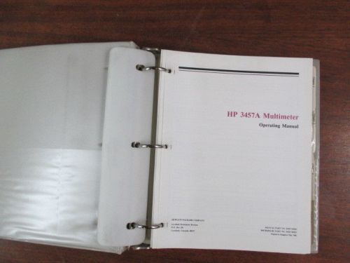 HP Operating Manual 3457A Multimeter, 03457-90003 Original