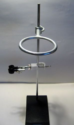 5x8 cast iron support lab stand + burette clamp + ring new laboratory ring stand for sale