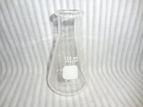 Vintage Pyrex USA 125 ml Chemistry Beaker Erlenmeyer Flask No. 4980 {C1} AG