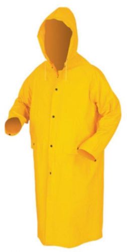 XL River City Garments 49&#034; Yellow .35 mm Polyester &amp; PVC Rain Coat.