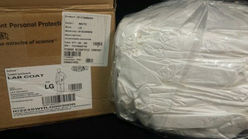 Dupont tyvek isoclean lab coat large qty 30 for sale
