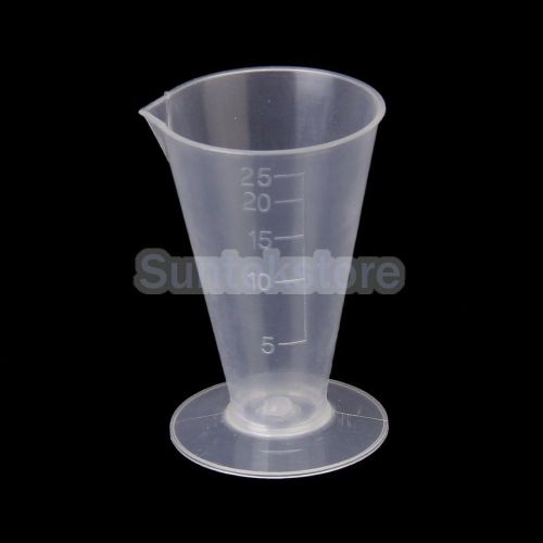 25ml plastic measurement measuring beaker cup - kitchen laboratory lab test for sale