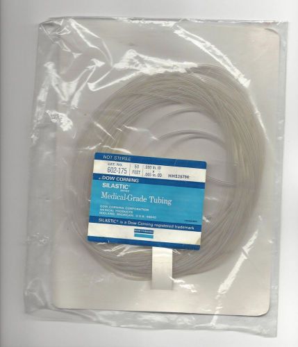 New dow corning silastic medical-grade tubing 602-175 50&#039; .030&#034; i.d. .065&#034; o.d. for sale