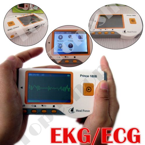 2015 Big LCD Display Handheld ECG EKG Portable Monitor Electrocardiogram Monitor