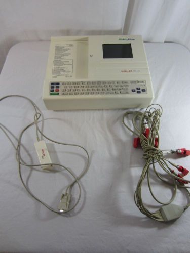 Welch Allyn Schiller AT-2 Plus EKG / ECG Patient Monitor w/ Leads &amp; Sp-250 Paper