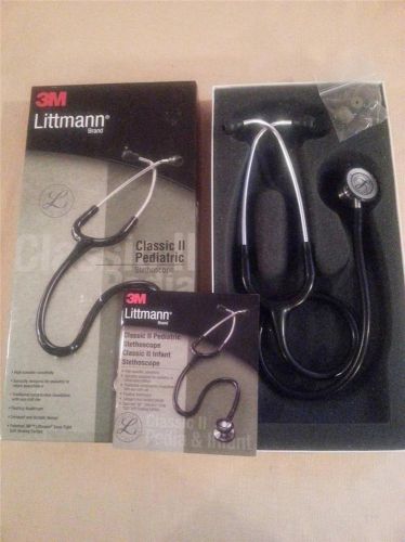 3M Littmann Classic II Pediatric Stethoscope Black Tube 28 inch 2113 Open Box