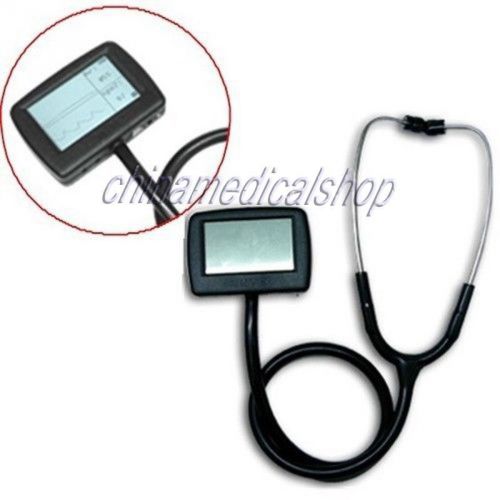 Hot sales new,visual multi-functional electronic stethoscope ecg wave+spo2 probe for sale