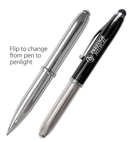 REUSABLE PENLIGHT (BLACK) Three in One Utility Pen Stylus NEW
