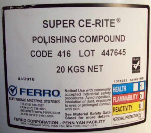 1 Kilo (2.2 pounds) Super Ce-Rite Glass Polishing Powder