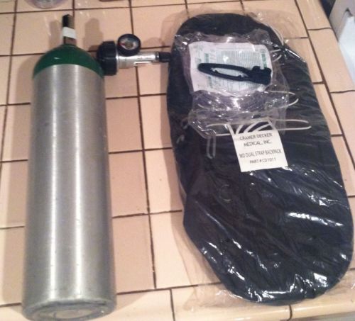 Portabel Oxygen Kit D Tank Cylinder With On Demand Regulator And Backpack USED