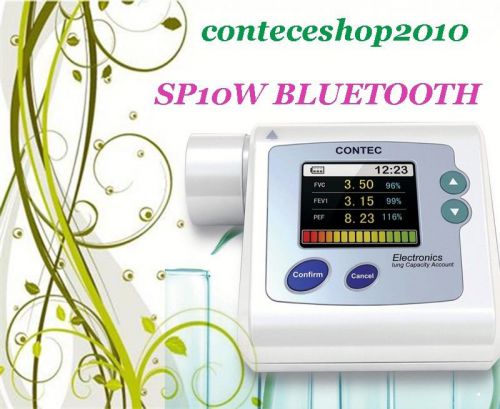 CONTEC Handheld Spirometer Lung Check,Pulmonary Function,PC Software bluetooth