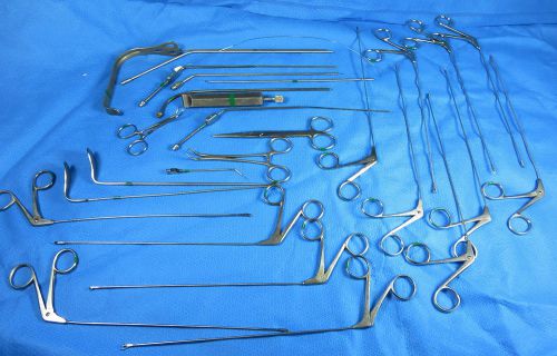 Micro laryngeal laryngoscopy surgical instrument tray (29) pieces for sale