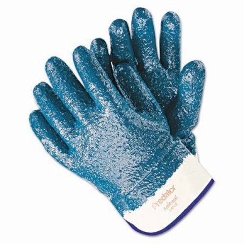 Memphis Predator Premium Nitrile-Coated Gloves, Blue/White, Large (MPG9761R)