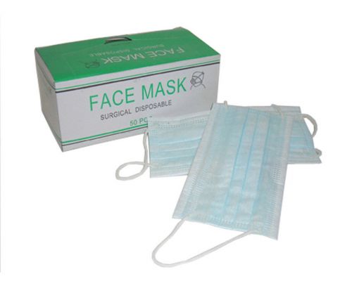 100 pcs Disposable Nonwoven EarLoop 3 ply Surgical Face Mask
